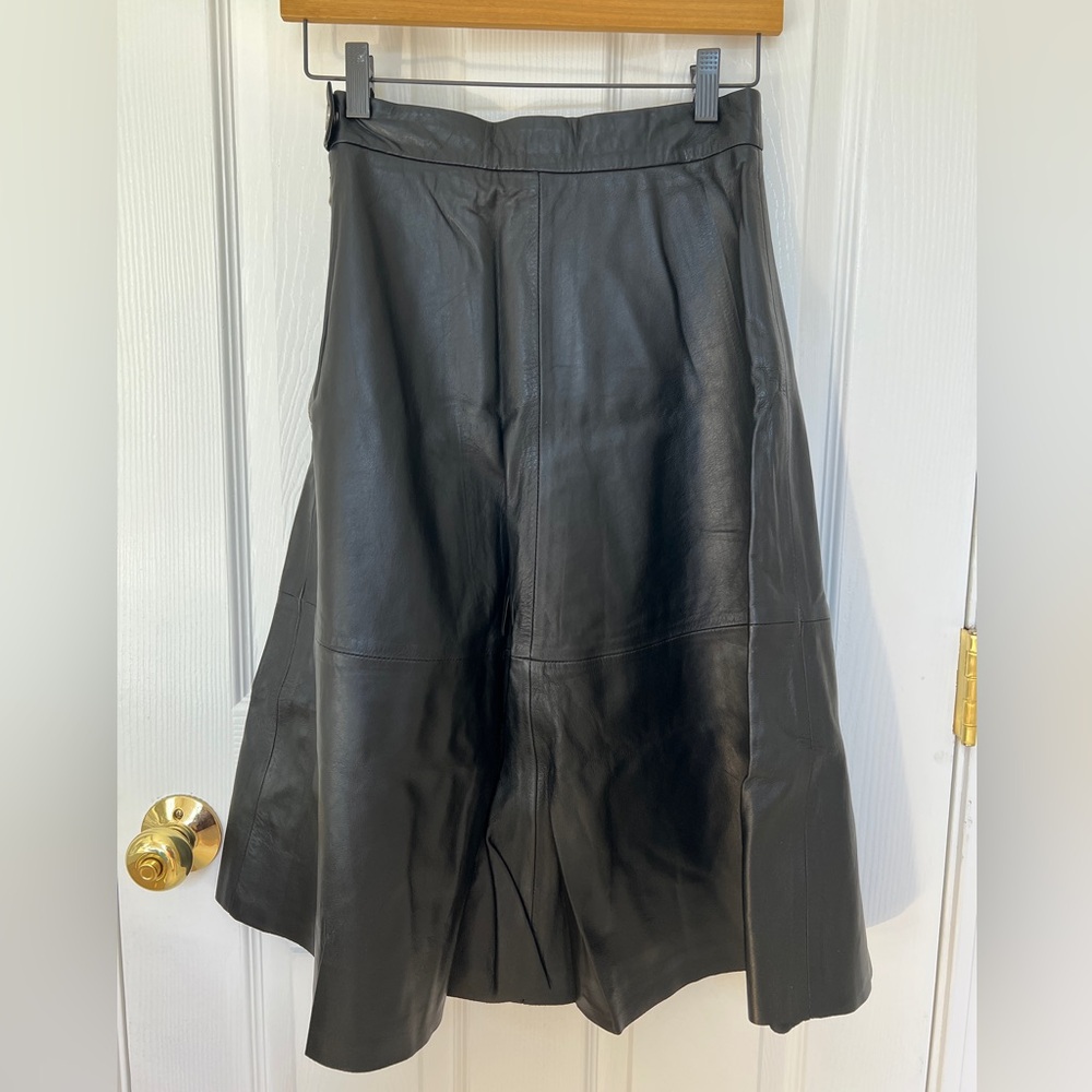 H&M Elegant Black Leather Skirt
